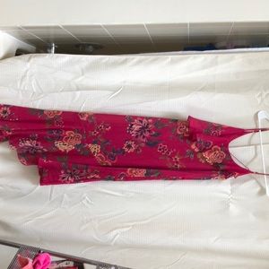 Angled floral summer dress